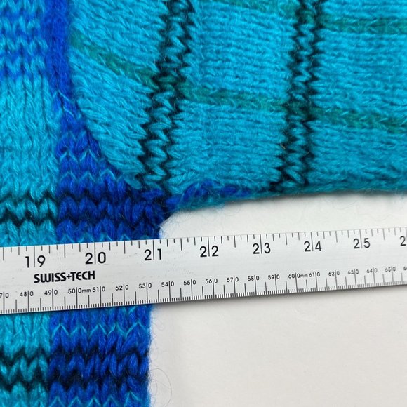 Vintage Amanda Smith Mohair Blend Sweater Women's Small Blue Turquoise Mock Neck - Picture 7 of 8